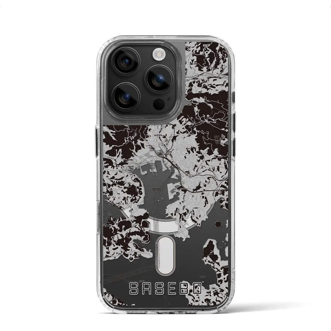 【佐世保(長崎県)】地図柄iPhoneケース(MagSafeタイプ)