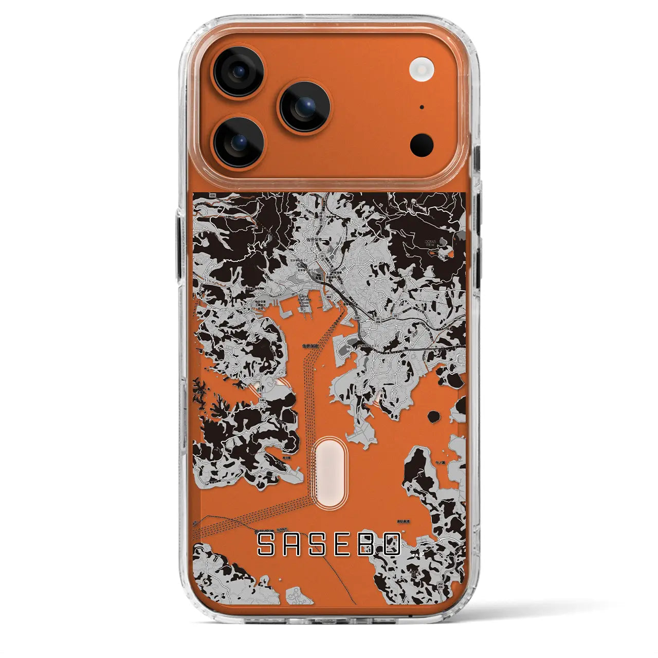 【佐世保（長崎県）】地図柄iPhoneケース（MagSafeタイプ）