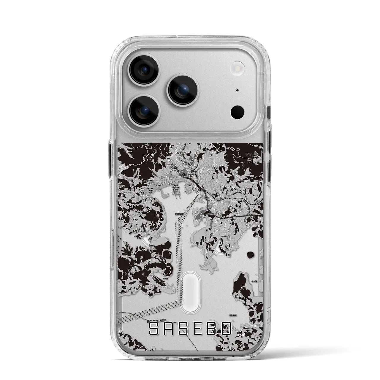 【佐世保（長崎県）】地図柄iPhoneケース（MagSafeタイプ）