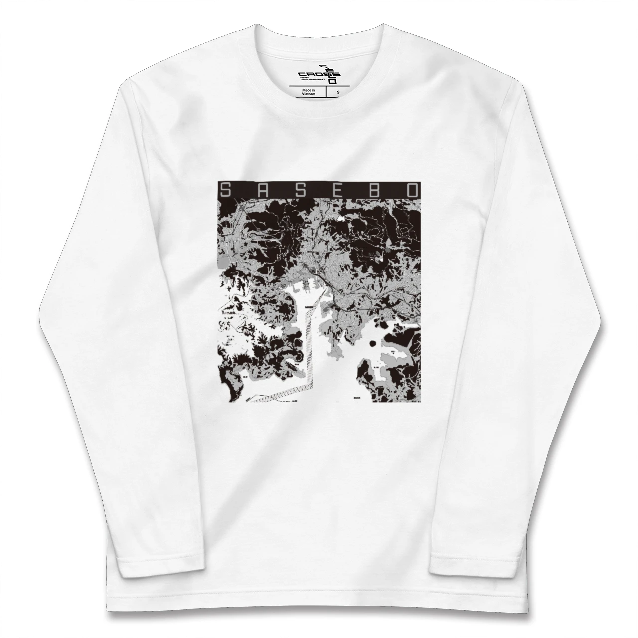 【佐世保（長崎県）】地図柄ロングスリーブTシャツ