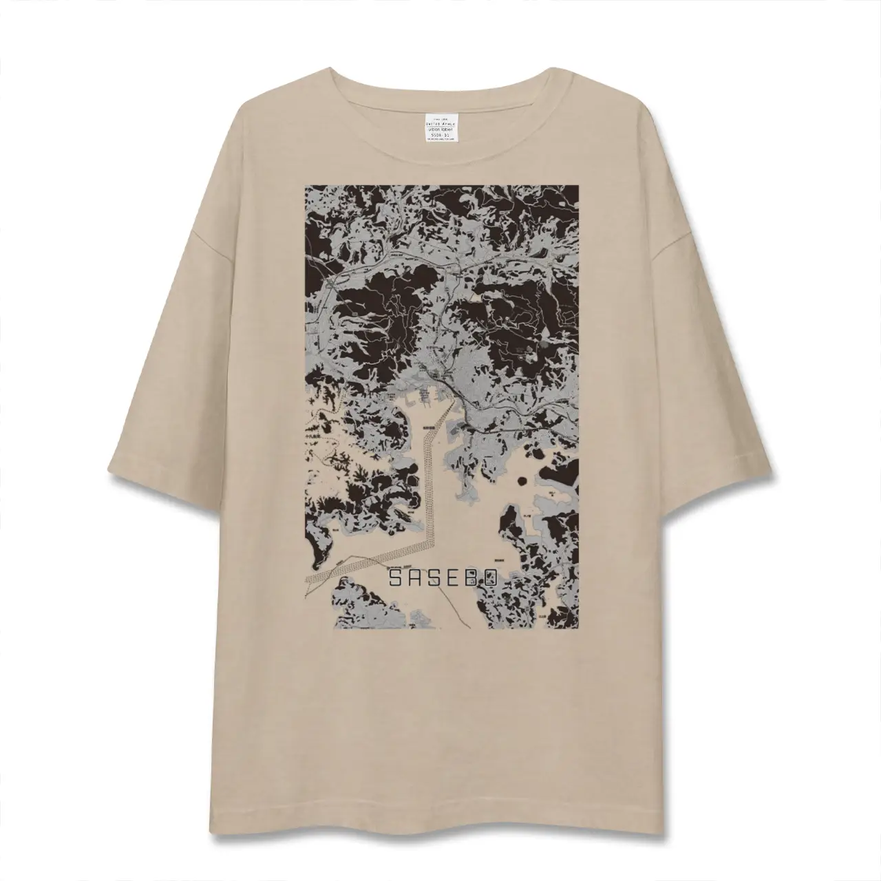 【佐世保（長崎県）】地図柄ビッグシルエットTシャツ