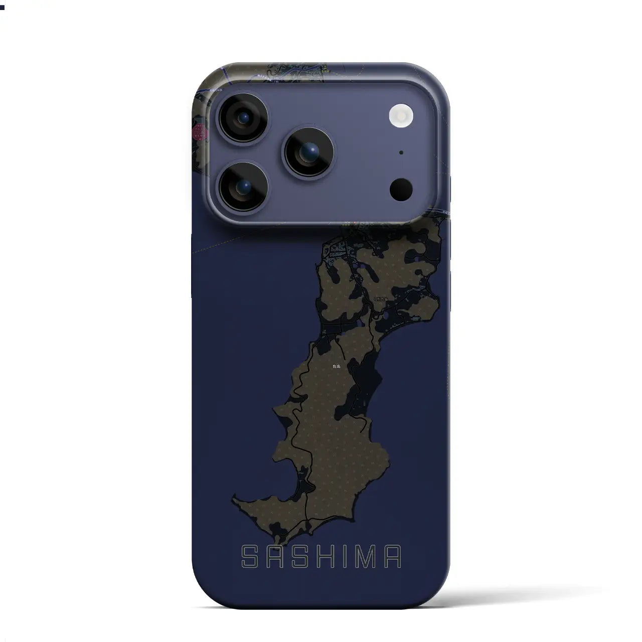 【佐島（愛媛県）】地図柄iPhoneケース（バックカバータイプ）