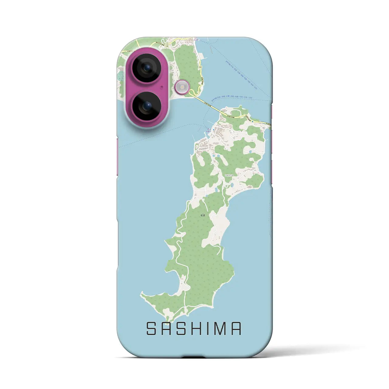 【佐島（愛媛県）】地図柄iPhoneケース（バックカバータイプ）