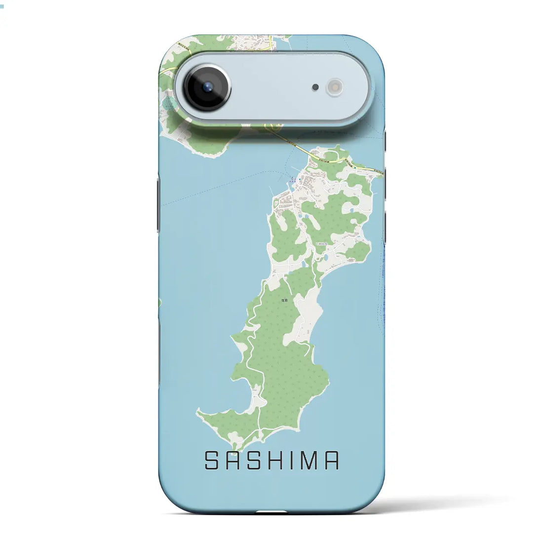 【佐島(愛媛県)】地図柄iPhoneケース(バックカバータイプ)ナチュラル・iPhone 17 Pro Max 用