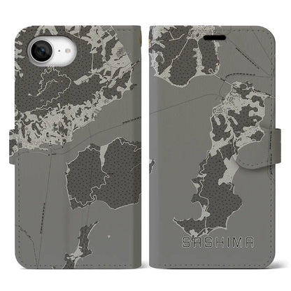 【佐島（愛媛県）】地図柄iPhoneケース（手帳タイプ）