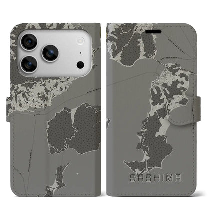 【佐島（愛媛県）】地図柄iPhoneケース（手帳タイプ）