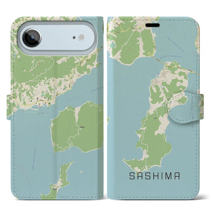 【佐島（愛媛県）】地図柄iPhoneケース（手帳タイプ）