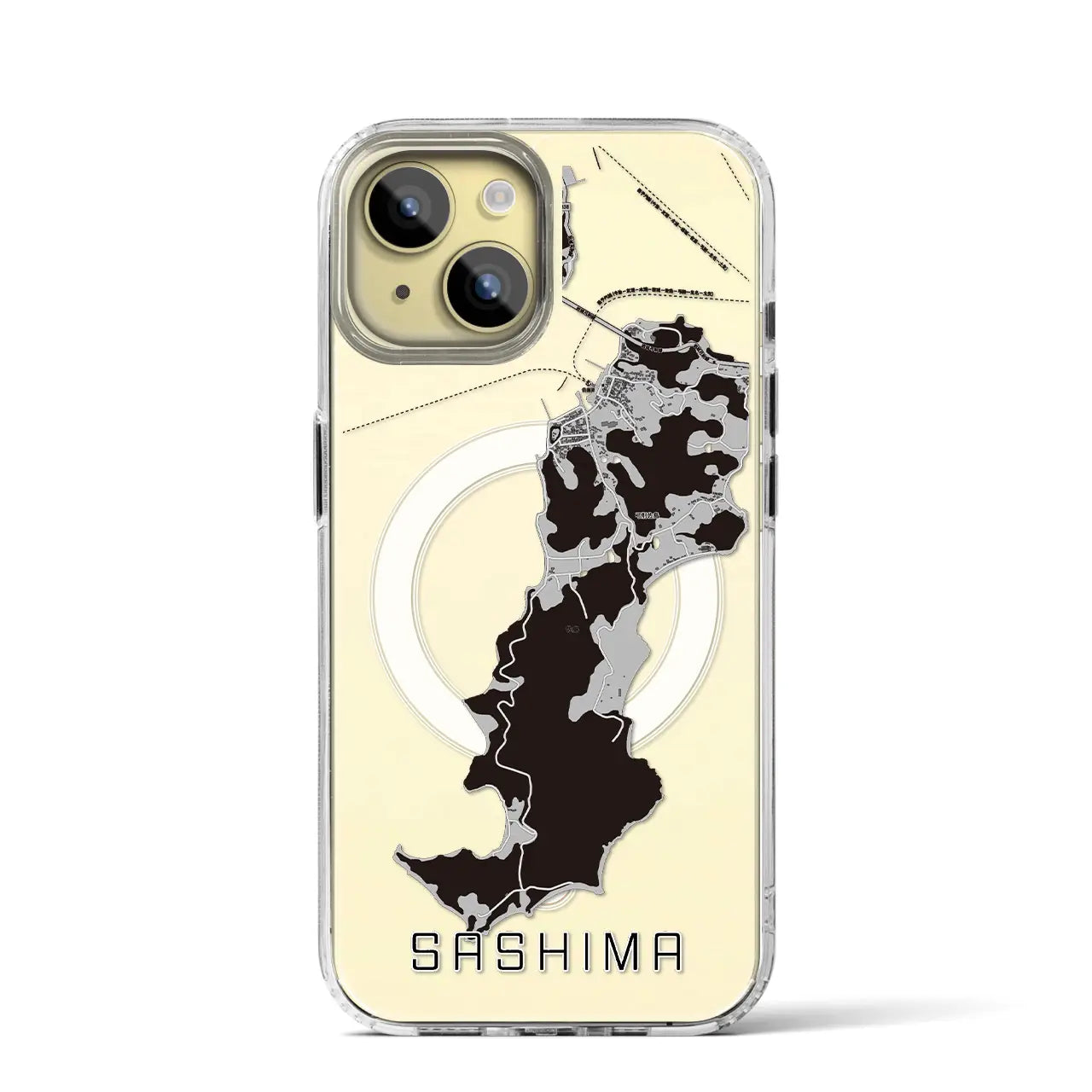 【佐島（愛媛県）】地図柄iPhoneケース（MagSafeタイプ）