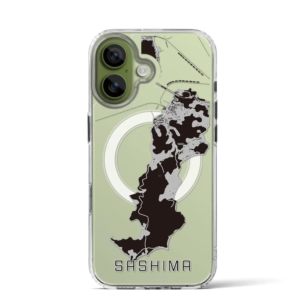 【佐島（愛媛県）】地図柄iPhoneケース（MagSafeタイプ）