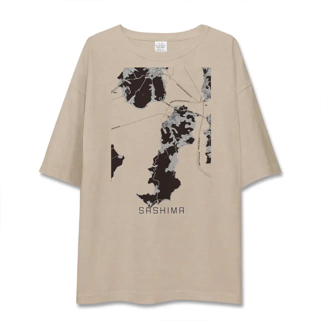 【佐島（愛媛県）】地図柄ビッグシルエットTシャツ
