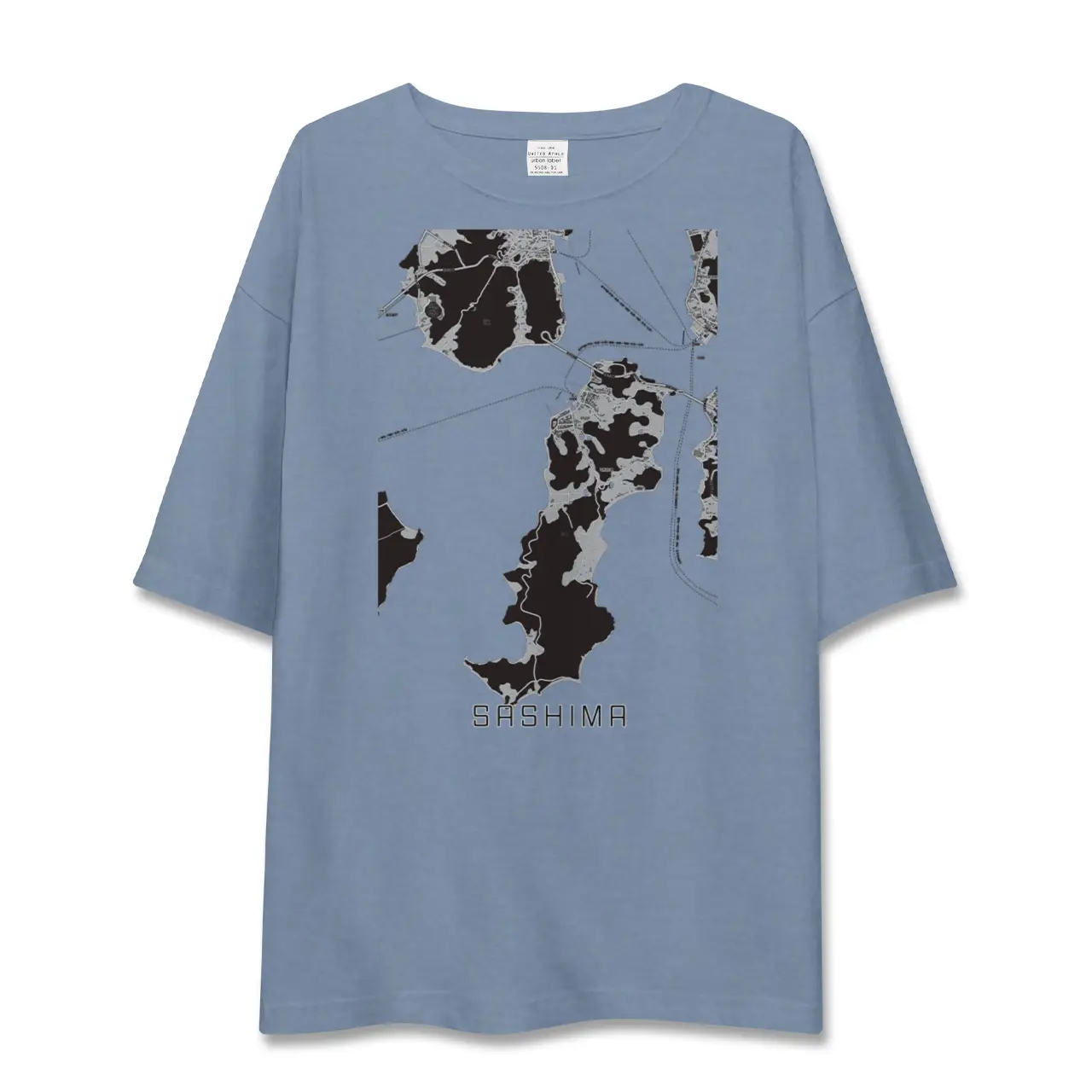 【佐島（愛媛県）】地図柄ビッグシルエットTシャツ