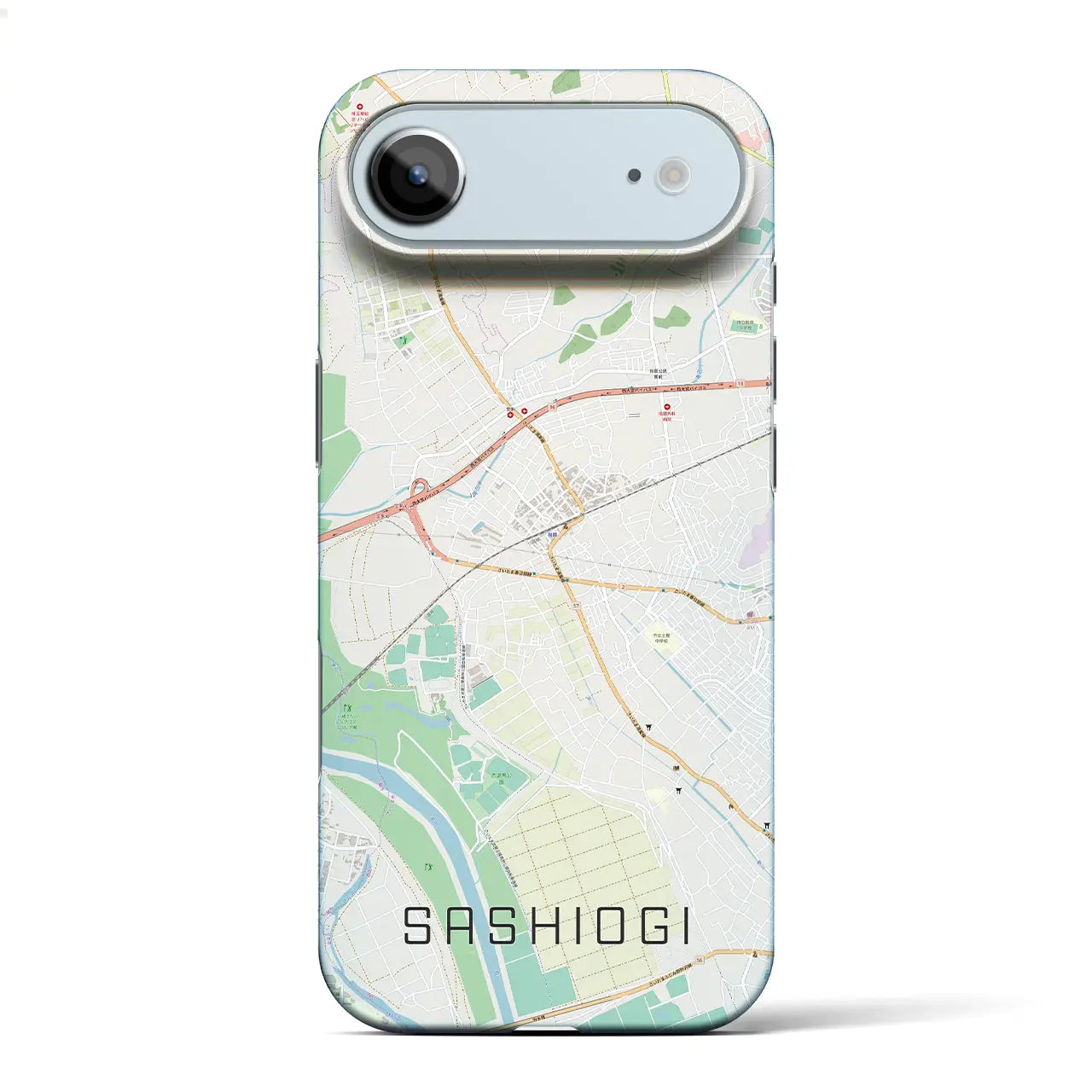 【指扇（埼玉県）】地図柄iPhoneケース（バックカバータイプ）