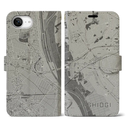 【指扇（埼玉県）】地図柄iPhoneケース（手帳タイプ）