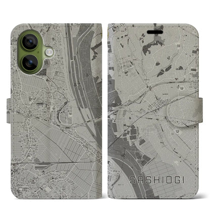 【指扇（埼玉県）】地図柄iPhoneケース（手帳タイプ）