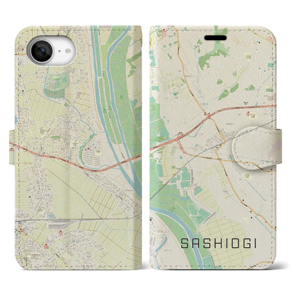 【指扇（埼玉県）】地図柄iPhoneケース（手帳タイプ）