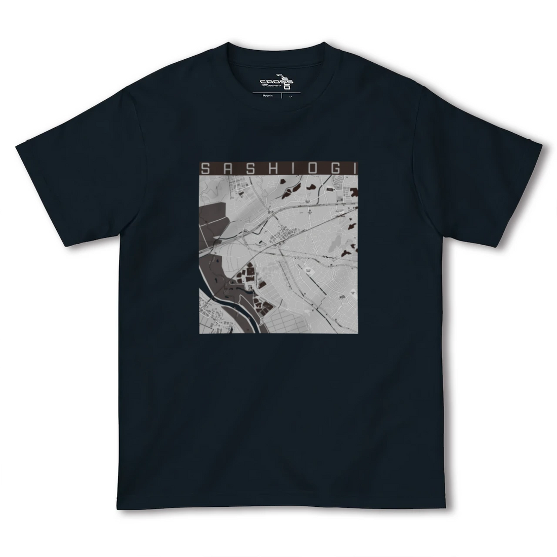 【指扇(埼玉県)】地図柄ヘビーウェイトTシャツ