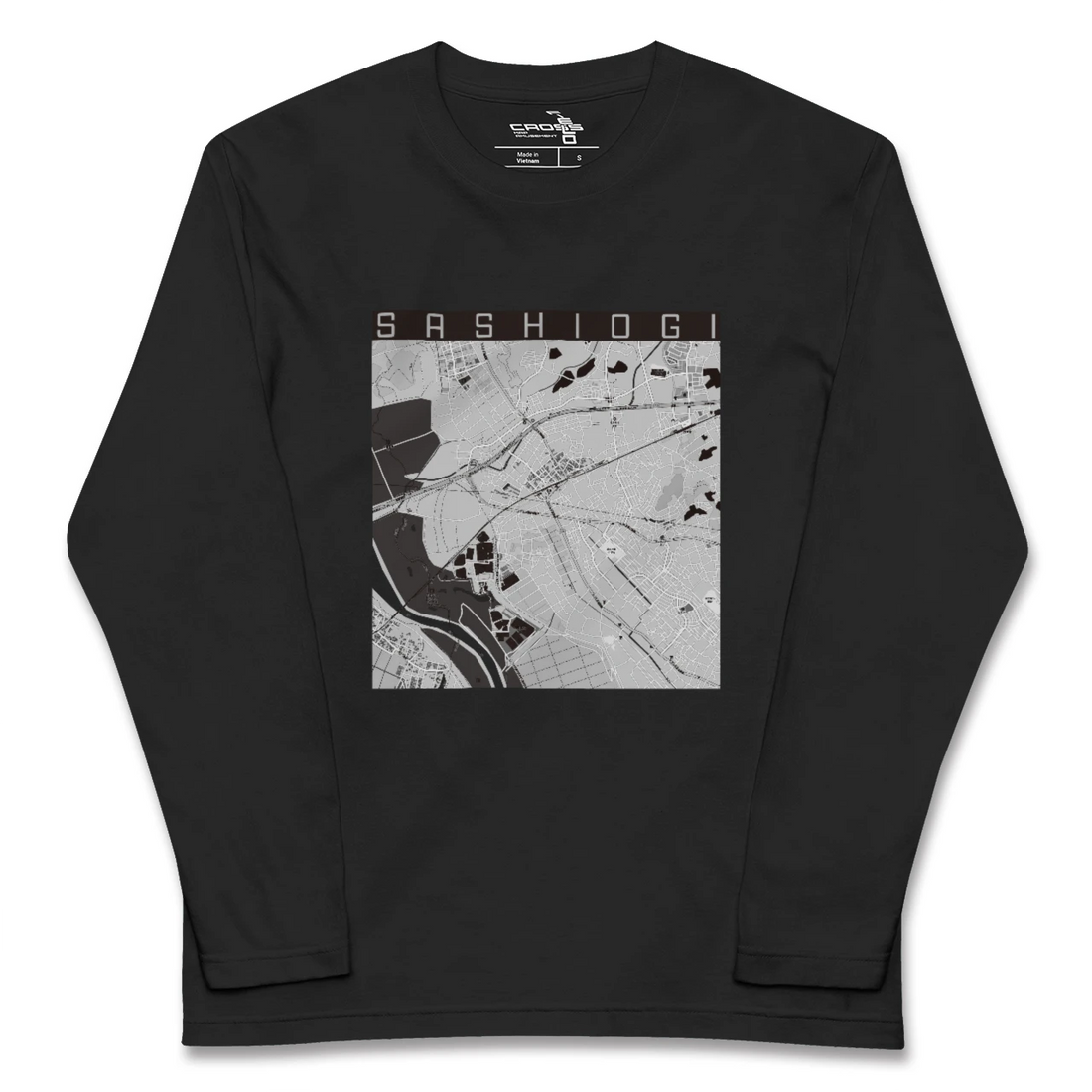 【指扇（埼玉県）】地図柄ロングスリーブTシャツ