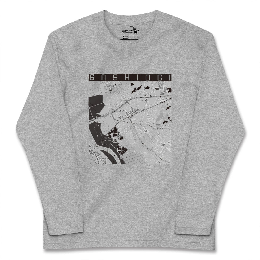 【指扇(埼玉県)】地図柄ロングスリーブTシャツ