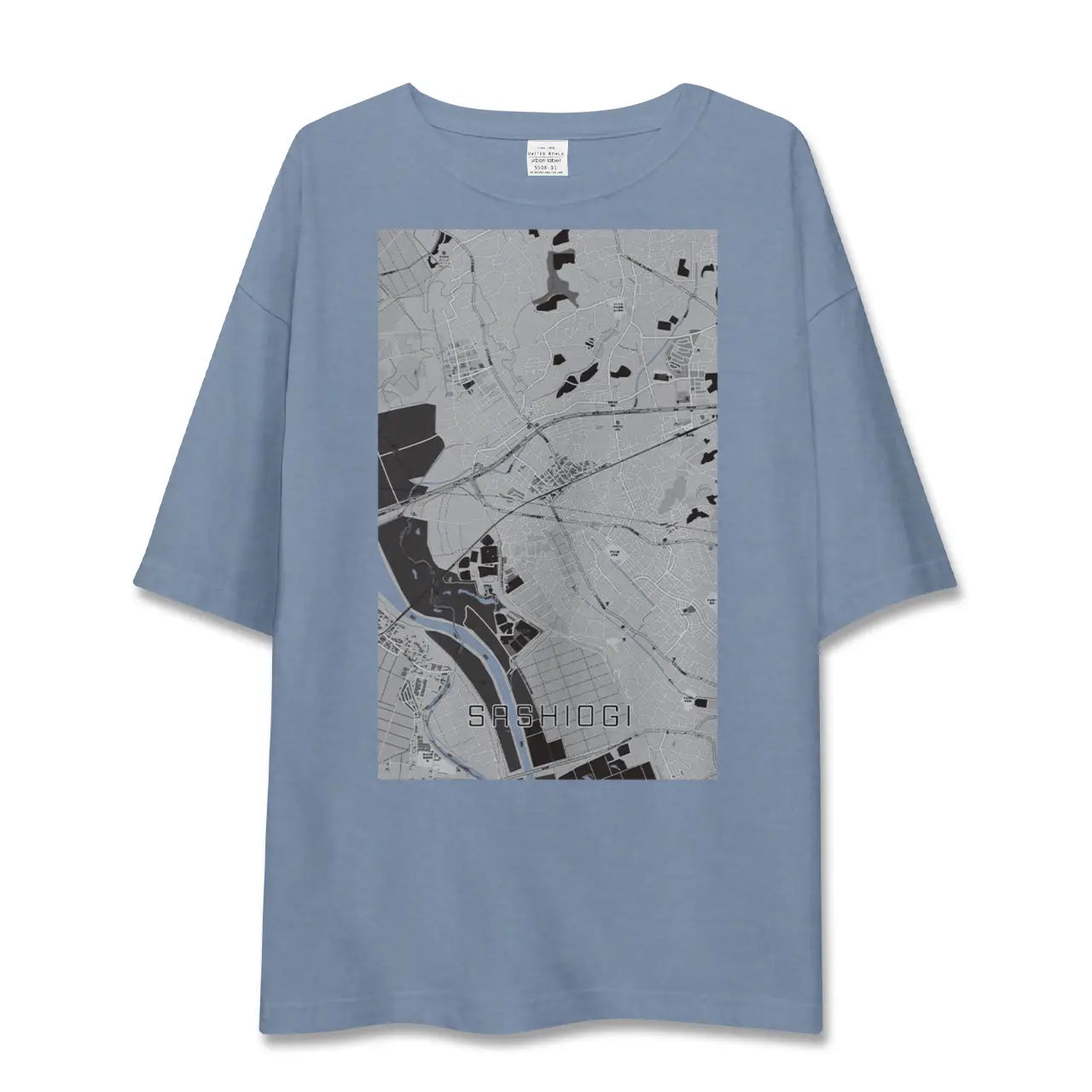 【指扇（埼玉県）】地図柄ビッグシルエットTシャツ