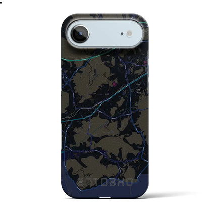 【里庄（岡山県）】地図柄iPhoneケース（バックカバータイプ）