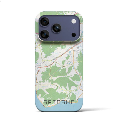 【里庄（岡山県）】地図柄iPhoneケース（バックカバータイプ）