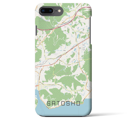 【里庄（岡山県）】地図柄iPhoneケース（バックカバータイプ）