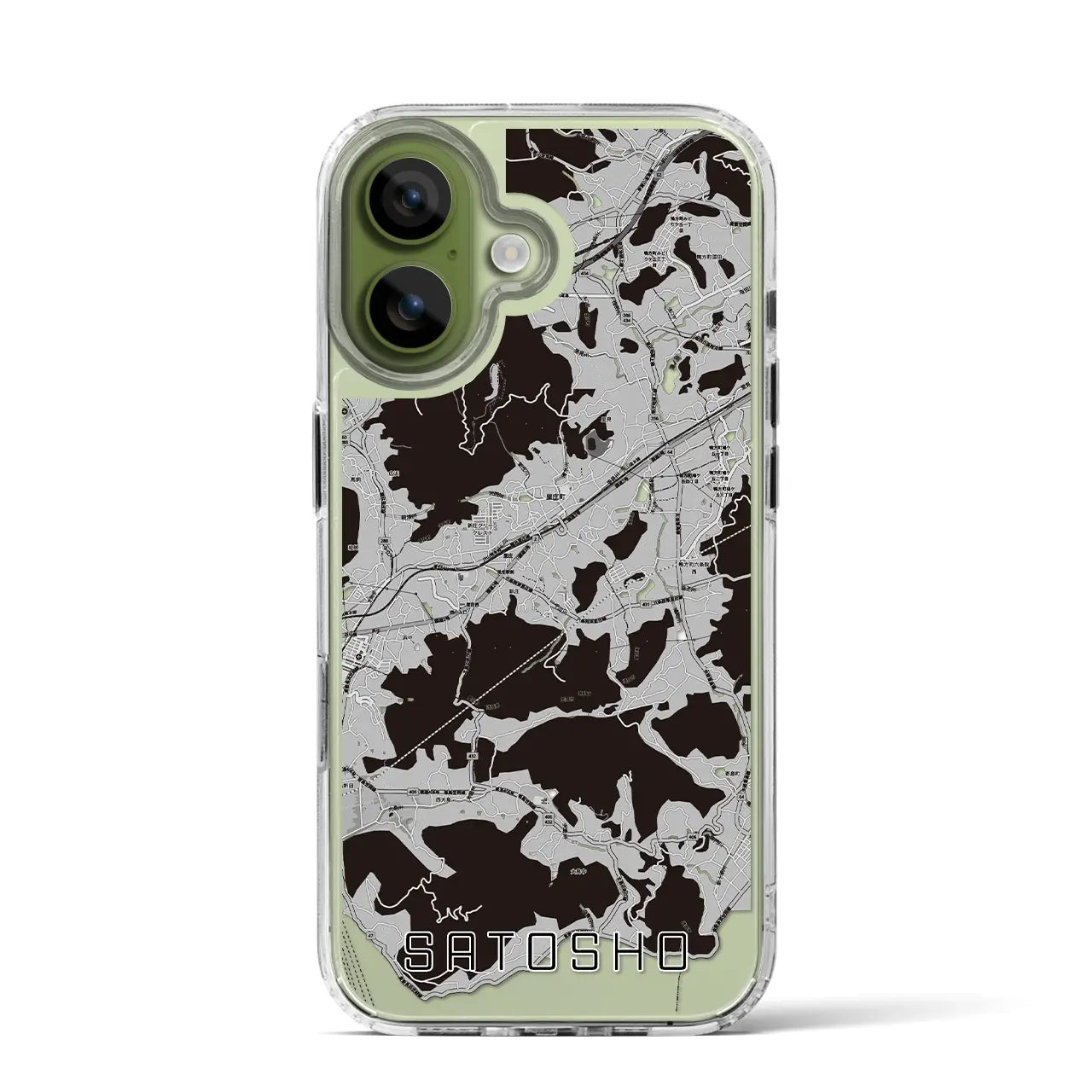 【里庄（岡山県）】地図柄iPhoneケース（MagSafeタイプ）