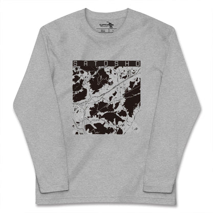 【里庄（岡山県）】地図柄ロングスリーブTシャツ