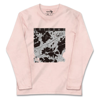 【里庄（岡山県）】地図柄ロングスリーブTシャツ
