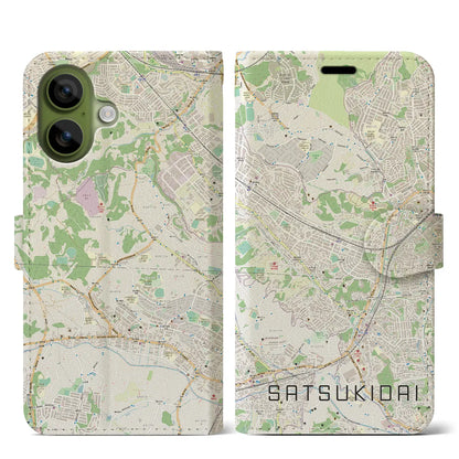 【五月台（神奈川県）】地図柄iPhoneケース（手帳タイプ）