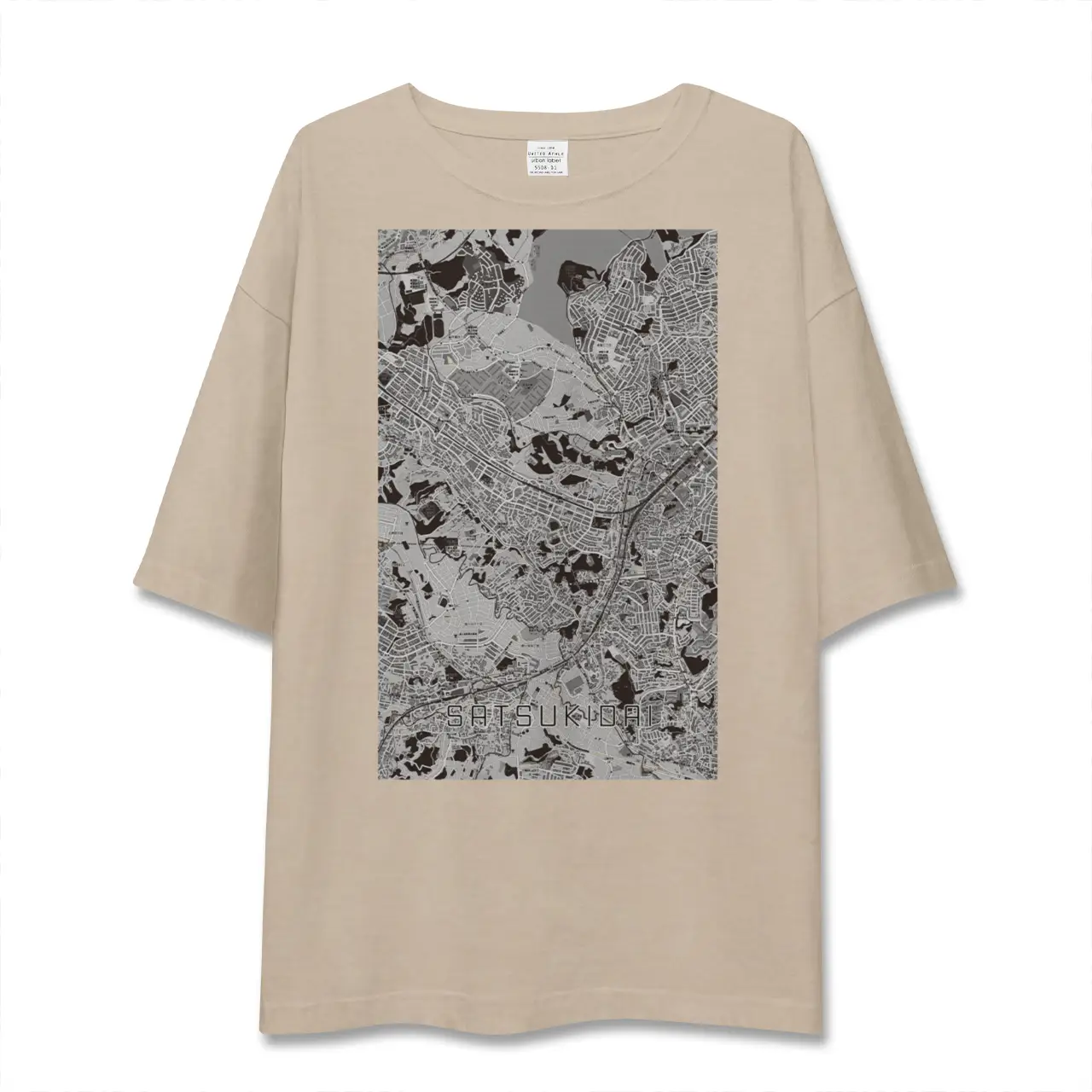 【五月台（神奈川県）】地図柄ビッグシルエットTシャツ