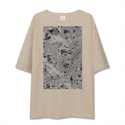 【五月台（神奈川県）】地図柄ビッグシルエットTシャツ