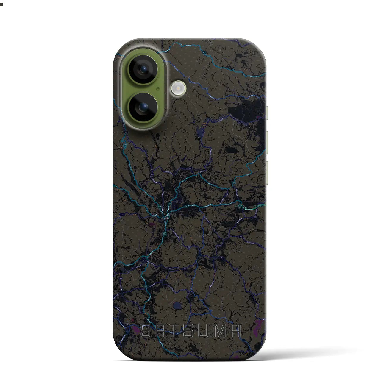 【さつま（鹿児島県）】地図柄iPhoneケース（バックカバータイプ）