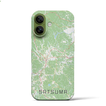 【さつま（鹿児島県）】地図柄iPhoneケース（バックカバータイプ）