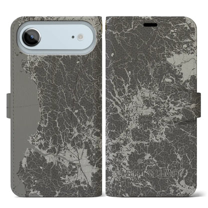 【さつま（鹿児島県）】地図柄iPhoneケース（手帳タイプ）