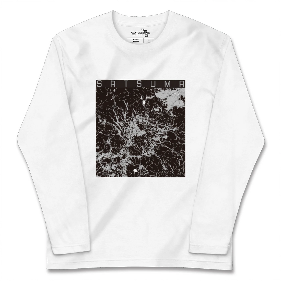 【さつま(鹿児島県)】地図柄ロングスリーブTシャツ