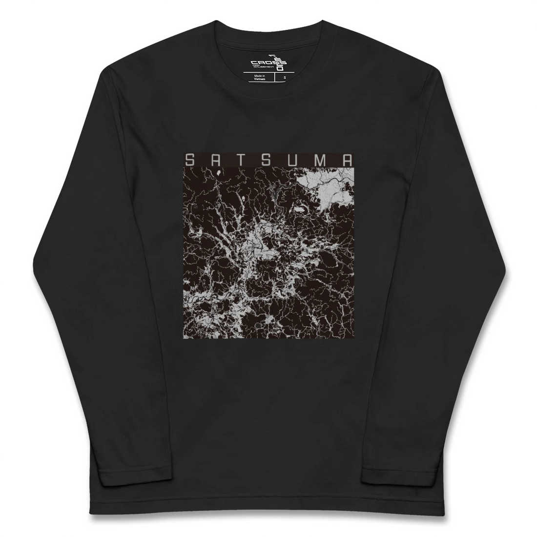 【さつま(鹿児島県)】地図柄ロングスリーブTシャツ
