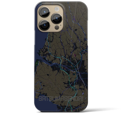 【薩摩川内（鹿児島県）】地図柄iPhoneケース（バックカバータイプ）