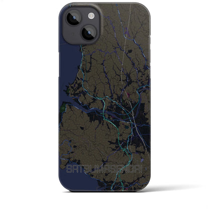 【薩摩川内（鹿児島県）】地図柄iPhoneケース（バックカバータイプ）