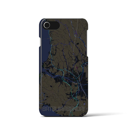 【薩摩川内（鹿児島県）】地図柄iPhoneケース（バックカバータイプ）