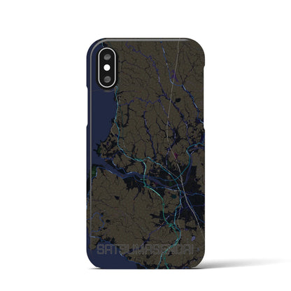 【薩摩川内（鹿児島県）】地図柄iPhoneケース（バックカバータイプ）