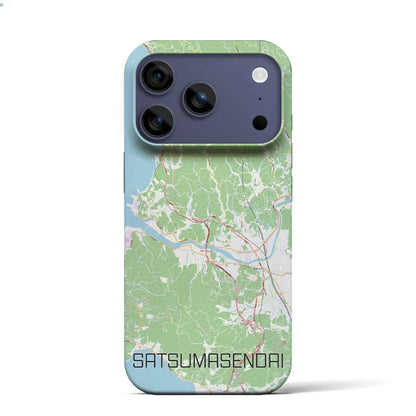 【薩摩川内（鹿児島県）】地図柄iPhoneケース（バックカバータイプ）