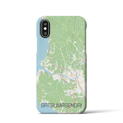 【薩摩川内（鹿児島県）】地図柄iPhoneケース（バックカバータイプ）