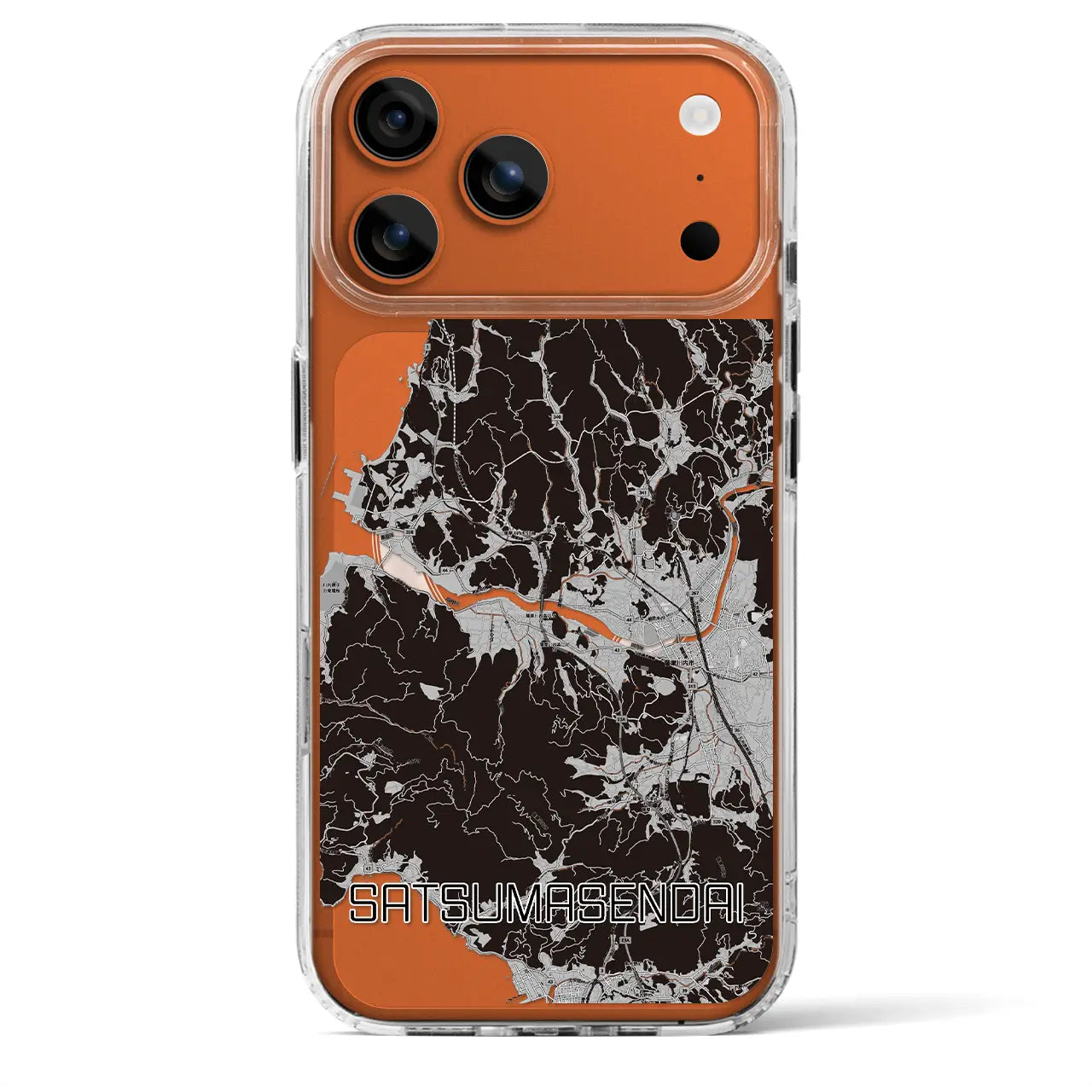 【薩摩川内（鹿児島県）】地図柄iPhoneケース（MagSafeタイプ）