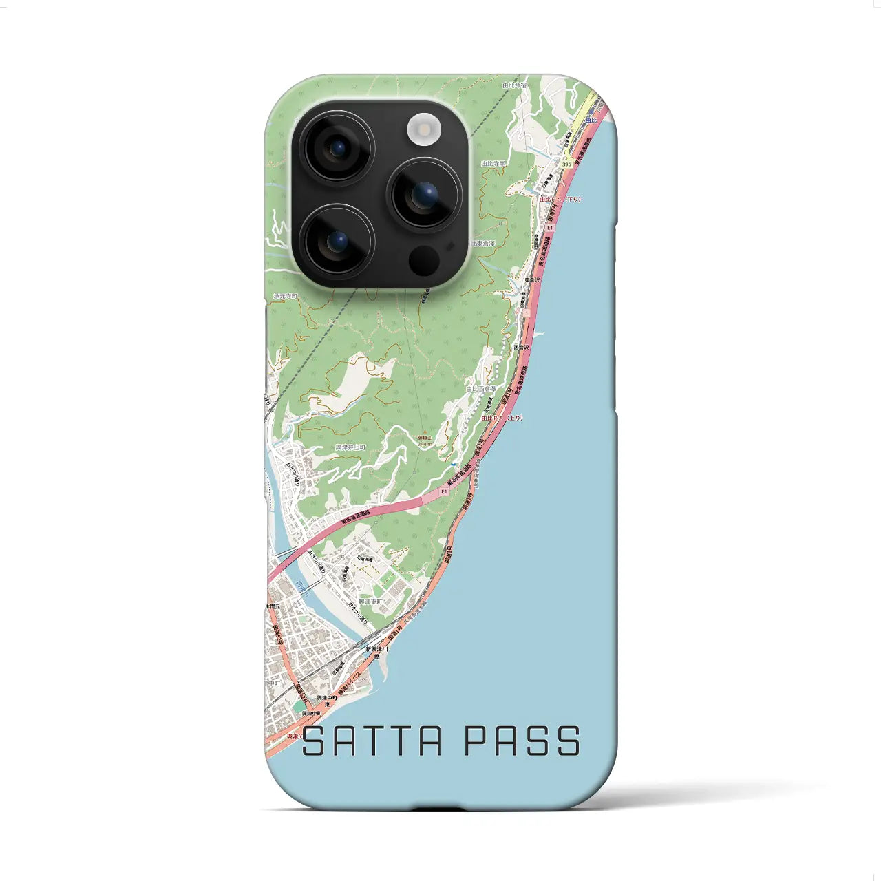 【薩埵峠（静岡県）】地図柄iPhoneケース（バックカバータイプ）