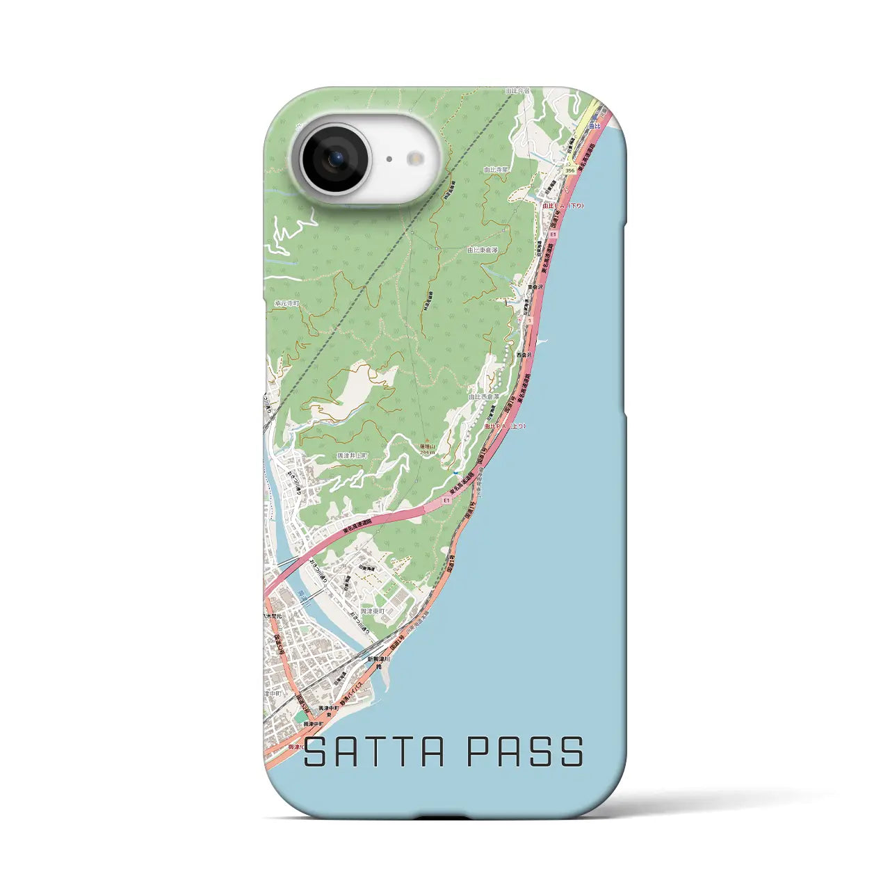 【薩埵峠（静岡県）】地図柄iPhoneケース（バックカバータイプ）