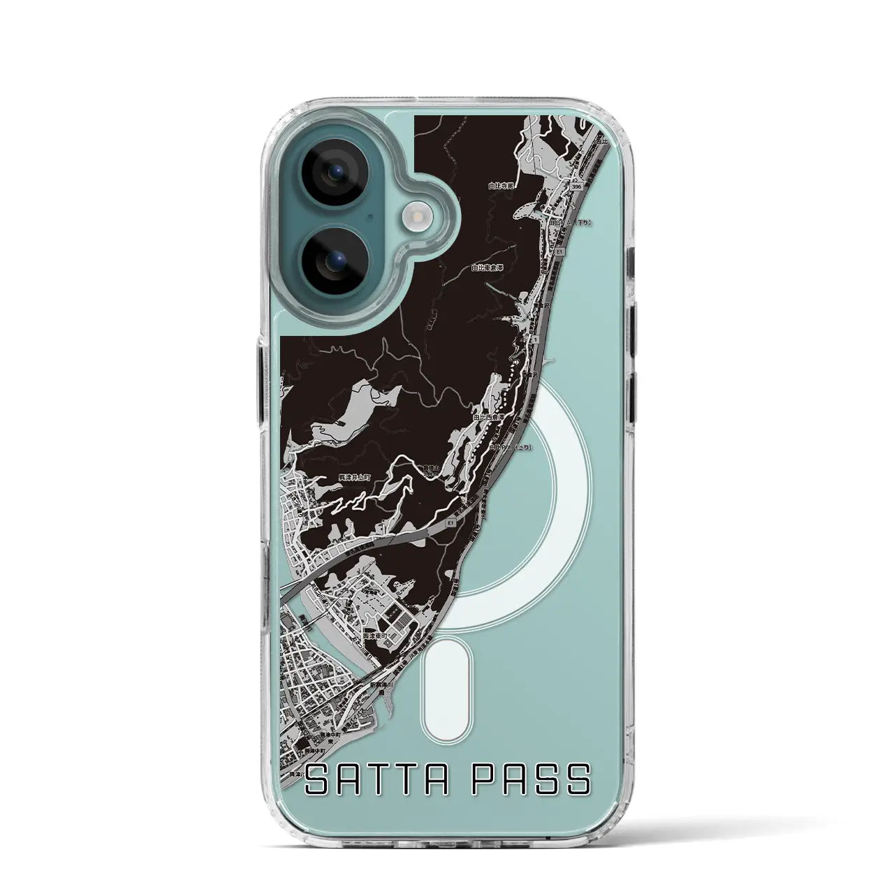 【薩埵峠（静岡県）】地図柄iPhoneケース（MagSafeタイプ）