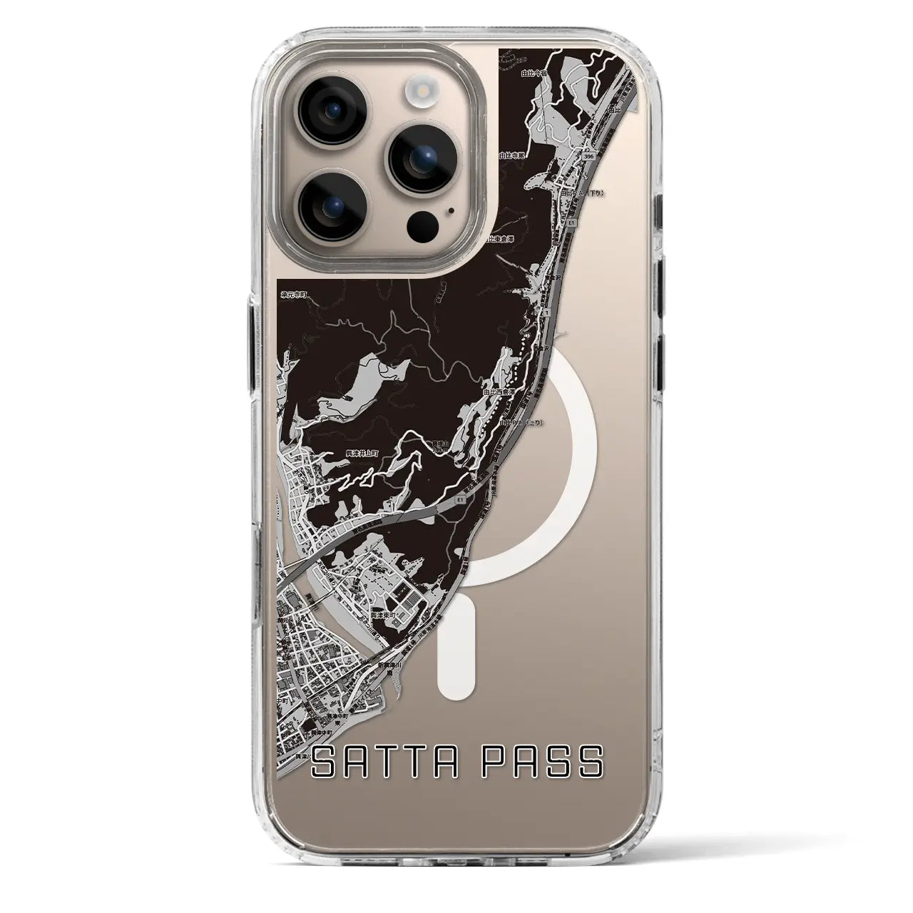 【薩埵峠（静岡県）】地図柄iPhoneケース（MagSafeタイプ）