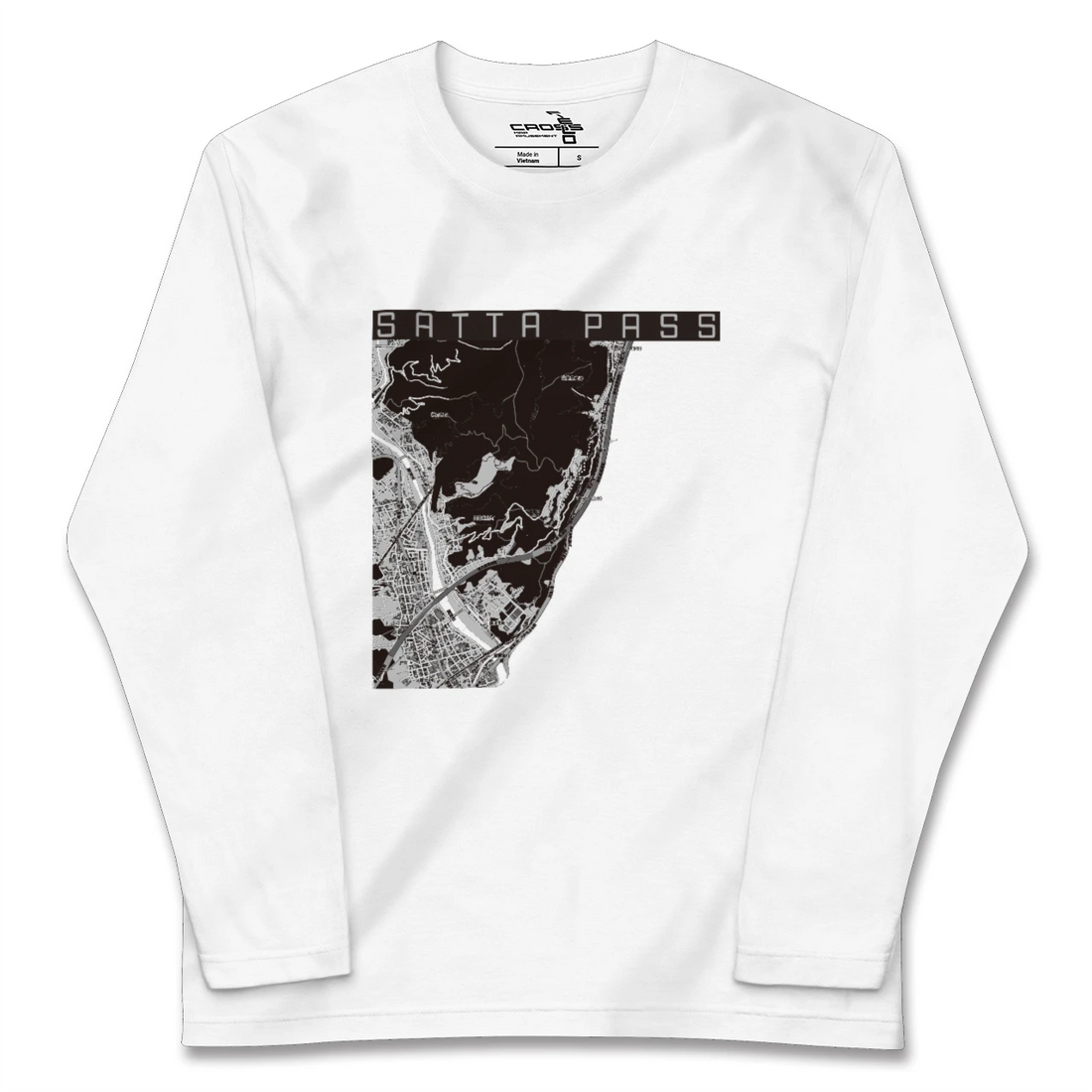 【薩埵峠(静岡県)】地図柄ロングスリーブTシャツ