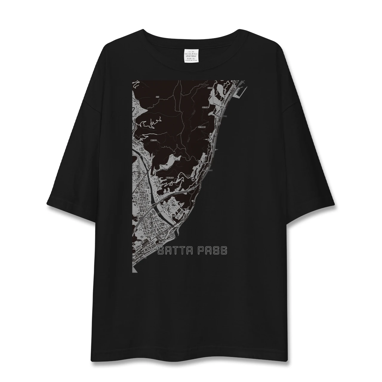 【薩埵峠（静岡県）】地図柄ビッグシルエットTシャツ